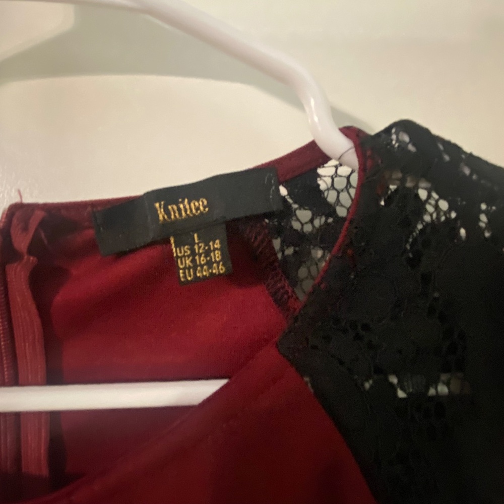 Knitee Vintage Ruffle Lace Bodycon - Picture 4 of 8